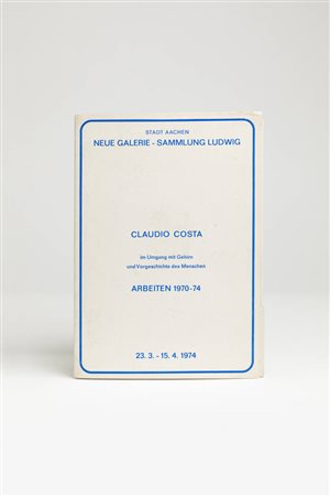 CLAUDIO COSTA<BR>Albania 1942 - 1995 Genova<BR>"Im Umgang mit Gehirn und Vorgeschichte des Menschen - Arbeiten 1970-74"