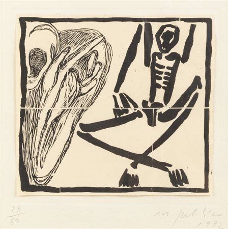 MIMMO PALADINO<BR>Paduli (BN) 1948<BR>"Bosforo III" 1982