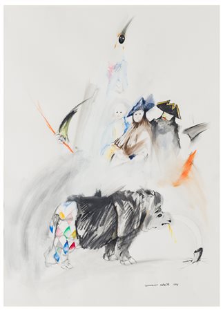 Romano Abate (1941)
Cattura e mostra del Rinoceronte Arlecchino, 1993