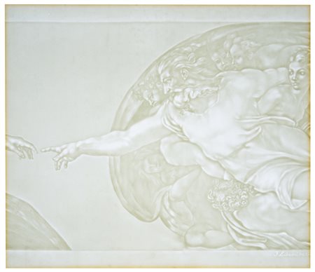 Franco Librari (1950 - 1999), per Cartiere Miliani, Fabriano
La creazione (da Michelangelo, Volta Sistina), 1970 circa