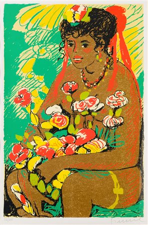 Salvatore Fiume (1915 - 1997)
Ragazza con fiori in grembo