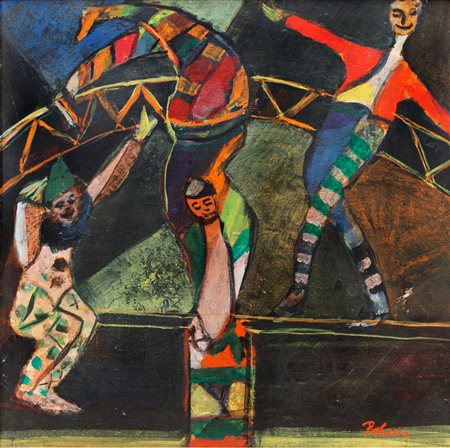 Roberto Poloni (1938)
Circo (recto); Figura con tre cavalli (verso)