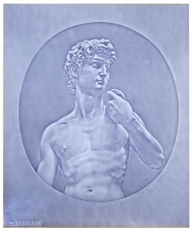 Franco Librari (II metà del XX secolo), per Cartiere Miliani, Fabriano
Il David, da Michelangelo, 1976