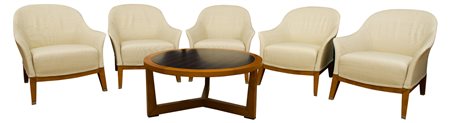 Massimo Scolari (1943), per Giorgetti
Gruppo di cinque poltrone Normal, 2003-2006, con Coffee Table Reverso, 2005