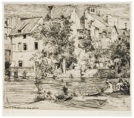 Lino Bianchi Barriviera (1906 - 1985)
Treviso (Case sul fiume), 1942