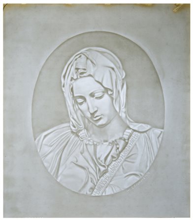 Luigi Filomena (II metà del XX secolo), per Cartiere Miliani, Fabriano
Il volto della Vergine, dalla Pietà di Michelangelo, 1976