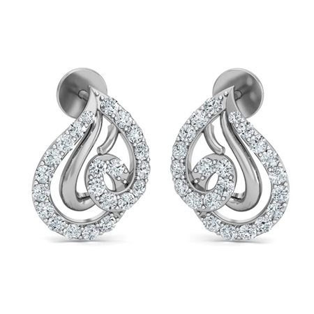 ORECCHINI A LOBO IN ARGENTO 925 CON DIAMANTI COLTIVATI IN LABORATORIO 0.36 CT DOC-0012655-0044
