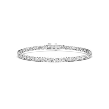 BRACCIALE TENNIS IN ORO BIANCO 14K CON DIAMANTI LAB GROWN OVALI 5.26 CT - DOC-0034582-0253