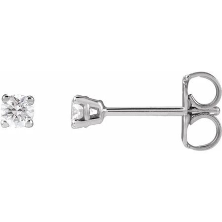 ORECCHINI IN ORO 14K BIANCO CON DIAMANTI LAB GROWN DA 0,125 CT - 652480