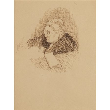 Guglielmo Janni  (*) (Roma 1892 - 1958) "Ritratto della madre" 1936 25x19 cm....
