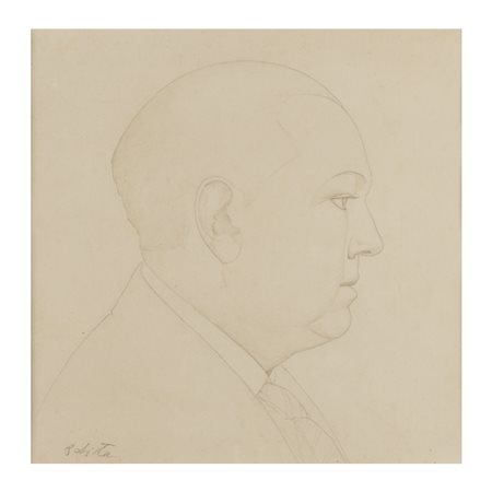 Edita Broglio (Smiltene 1886 - Roma 1977) "Ritratto di Mario" 30,5x30,5 cm....