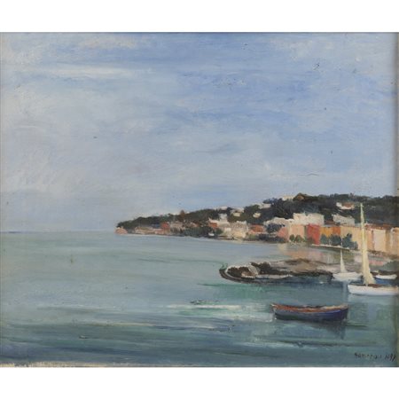 Giovanni Omiccioli (Roma 1901 - 1975) "Case a Margellina" 1937 39,5x48 cm....