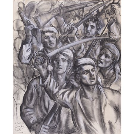 Renato Marino Mazzacurati (Galliera 1907 - Parma 1969) "Cartone per il...