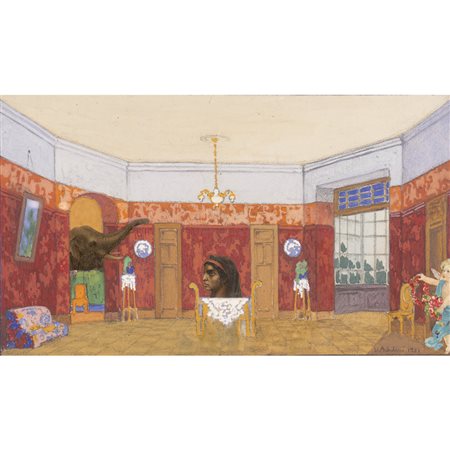 Vinicio Paladini (Mosca 1902 - Roma 1971) "Senza titolo" 1926 31x45,5 cm....