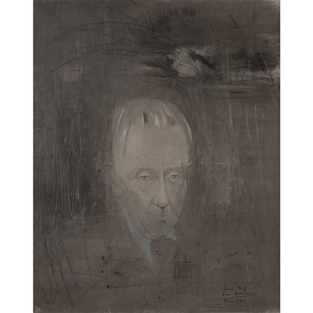 Ione Robinson (Portland 1910 - Parigi 1989) "Jean Arp" 1960 61x50 cm. olio su...
