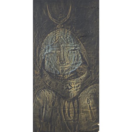 Mirko Basaldella (Udine 1910 - Cambridge 1969) "Guerriero" 1964 69x35 cm....