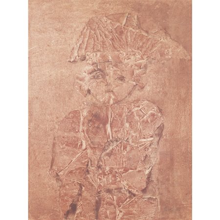 Mirko Basaldella (Udine 1910 - Cambridge 1969) "Ragazza" 1962 50x37 cm....