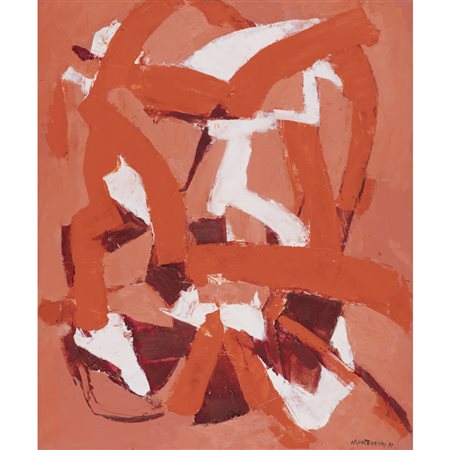 Luigi Montanarini (Firenze 1906 - Roma 1998) "Variazione Struttura in rosso"...