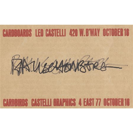 Robert Rauschenberg (Port Arthur 1925 - Captiva Island 2008) "Cardboard Leo...