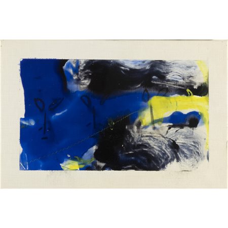 Mario Schifano (Homs 1934 - Roma 1998) "Senza titolo" 1997 20x30 cm. smalto e...