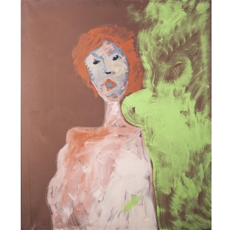 Tano Festa (*) (Roma 1938 - 1988) "Senza titolo" 1984 120x100 cm. acrilico su...