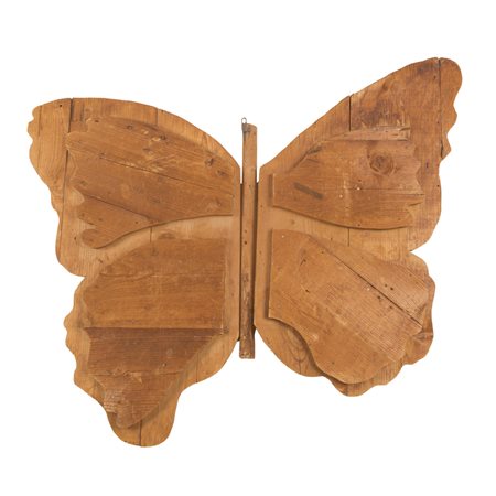 Mario Ceroli (Castel Frentano 1938) "Farfalla" 1966 cm. 85x100x6 cm. in legno...
