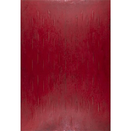 Mariella Bettineschi (Brescia 1948) "Magico" 1988 246x168,5 cm. tecnica mista...