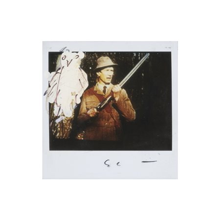 Mario Schifano (Homs 1934 - Roma 1998) "Senza titolo" 1988 10x10 cm. smalto e...