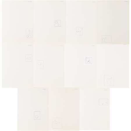 Alighiero Boetti (*) (Torino 1940 - Roma 1994) "Dodici forme dal 12 giugno 1967"...