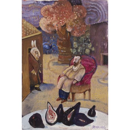 Antonio Possenti (Lucca 1933 - 2016) "Una visita di Harvey" 1994 30x20 cm....