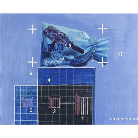 Carlos Grippo (Durazno 1946) "Check in - Chech up" V 2001 80x100 cm. acrilico...