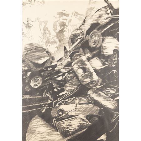 Paolo Baratella (Bologna 1935 - Lucca 2023) "Senza titolo" 1973 100x70 cm....