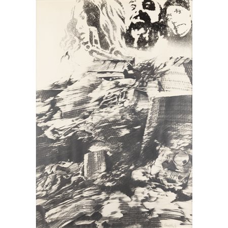 Paolo Baratella (Bologna 1935 - Lucca 2023) "Senza titolo" 1973 100x70 cm....