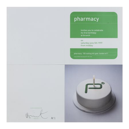 Damien Hirst (Bristol 1965) "Pharmacy - Invitation Cards" 1999 21x42 cm....