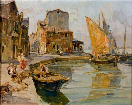 Angelo Brombo (1893-1962) Senza titolo Olio su tela cm 40x50 Firma in basso a...