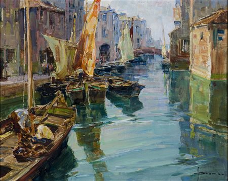 Angelo Brombo (1893-1962) Senza titolo Olio su tela cm 40x50 Firma in basso a...