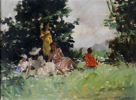 Cosimo Privato (1899-1971) Senza titolo Olio su tavola cm 29x40 Firma in...