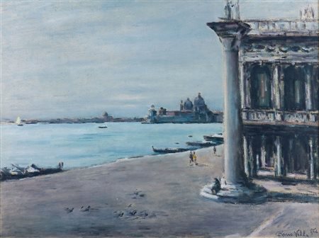 Rino Villa (1904-1994) Venezia, 1964 Olio su tela cm 60x80 Firma in basso a...