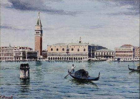 Vittore Zanetti Zilla (1864-1946) Senza titolo, Acquarello su carta cm 26x36...
