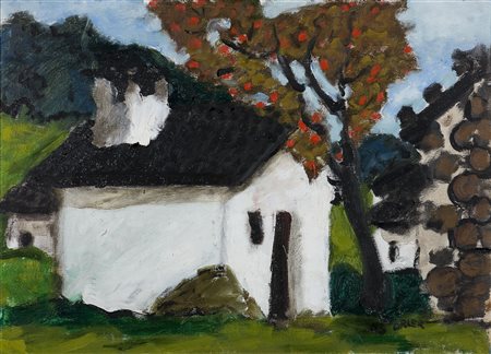 Davide Orler (1931-2010) Senza titolo, 1963 Olio su tela cm 50x70 Firma in...