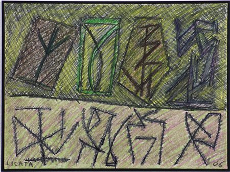Riccardo Licata (1929-2014) Senza titolo, 2006 Tecnica mista su carta...