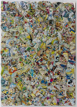 Arturo Carmassi (1925-2015) Senza titolo Pagine del Topolino appallottolate...