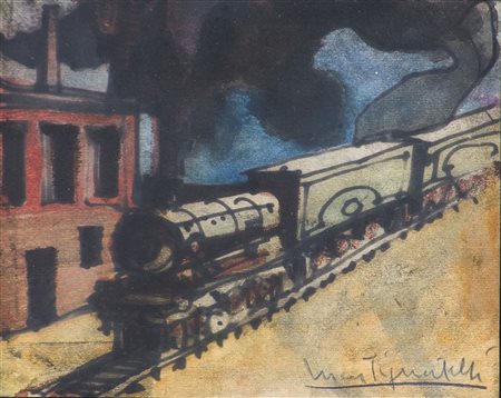 Luca Pignatelli (1962) Senza titolo Tecnica mista su carta trattata cm...