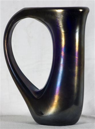Giorgio Ferri (1931) Serie Anse Volanti Vaso in vetro di Murano, ed. A.Ve.M....