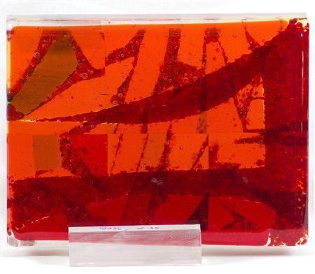 Franco Beraldo (1944) Riflessi di colore, 2025 Piastra policroma in vetro di...