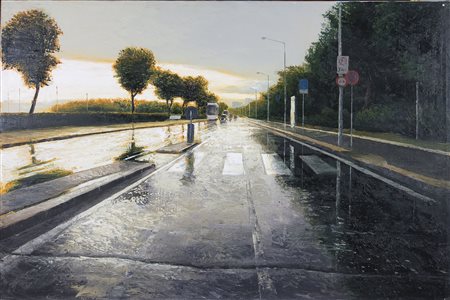 Davide Frisoni (1965) In the morning, 2012 Olio, acrilico e quarzo su tela cm...