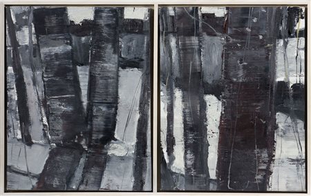Giovanni Frangi (1959) Dauntsey Park, 2014 Olio su tela (dittico) cm 45x35...