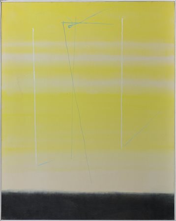 Valentino Vago (1931-2018) E.E.58, 1992 Olio su tela cm 93x72 Firma sul retro...