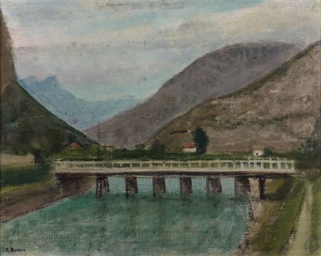 Pompeo Borra (1898-1973) Paesaggio sul lago d’Iseo (1930-1932)., 1930/1932...