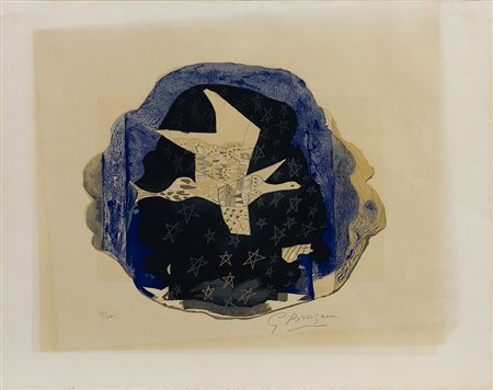 Georges Braque (1882-1963) Les étoiles., 1959 Litografia su carta BFK RIVES,...